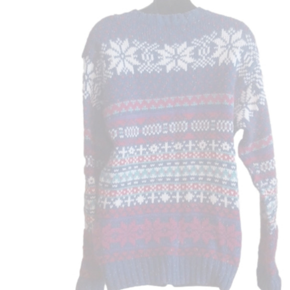Retro Ski Bunny look sweater. Beautiful colors and style.Size small. Silvercord. - Picture 4 of 11